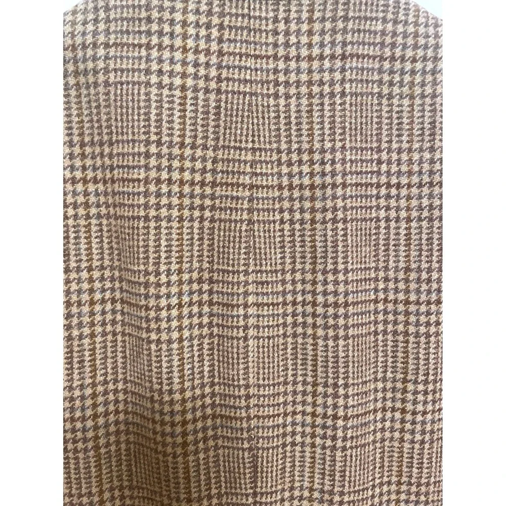 Vintage Sport Coat Blazer Wool Saks Fifth Avenue Daniel Hechter Glen Plaid 42R